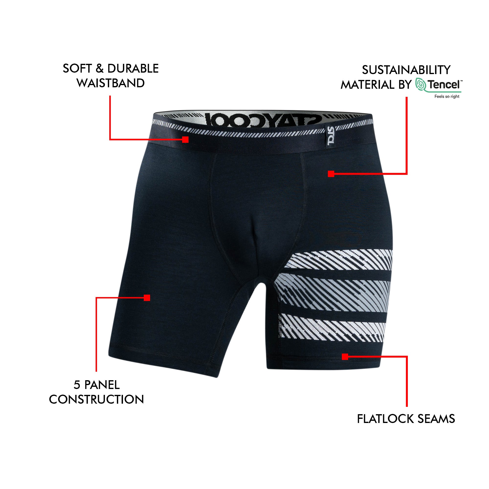 BOXER BRIEF 5" ULTRA SOFT - OLDSKULL WOODCUT