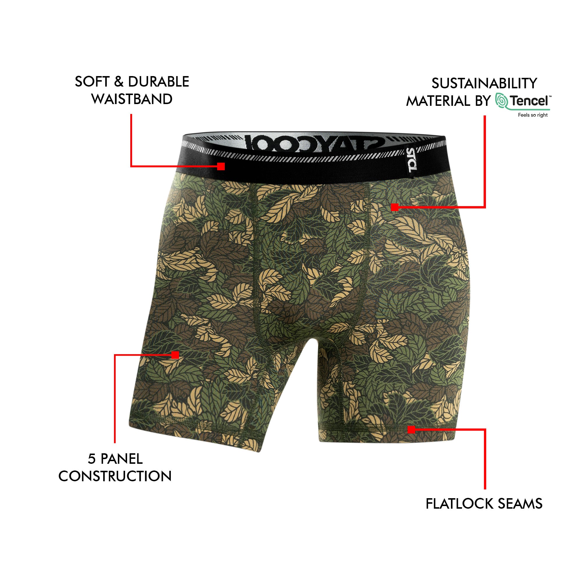 BOXER BRIEF - LEAF CAMO