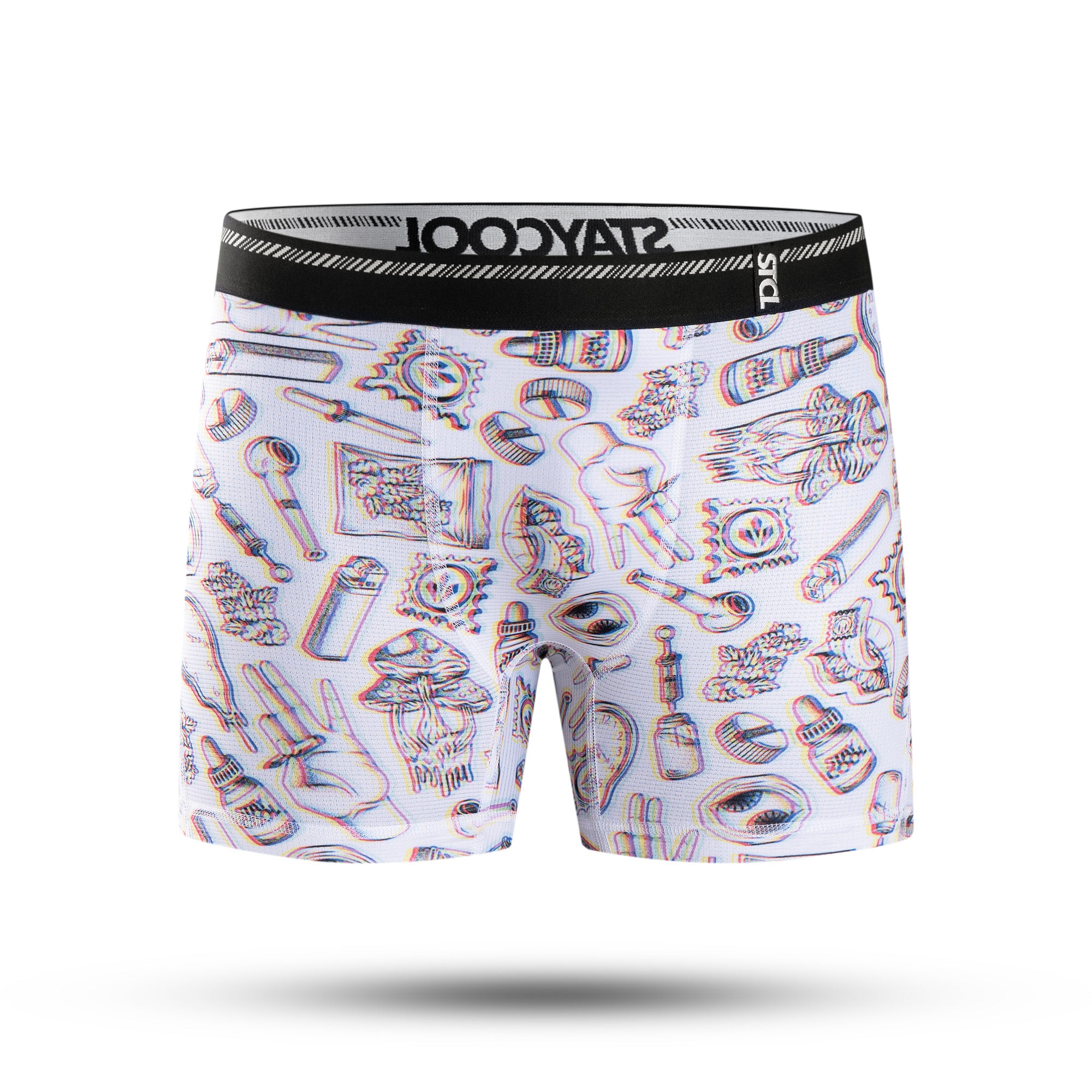 BOXER BRIEF SUPPLECOOL - TRIP WHITE