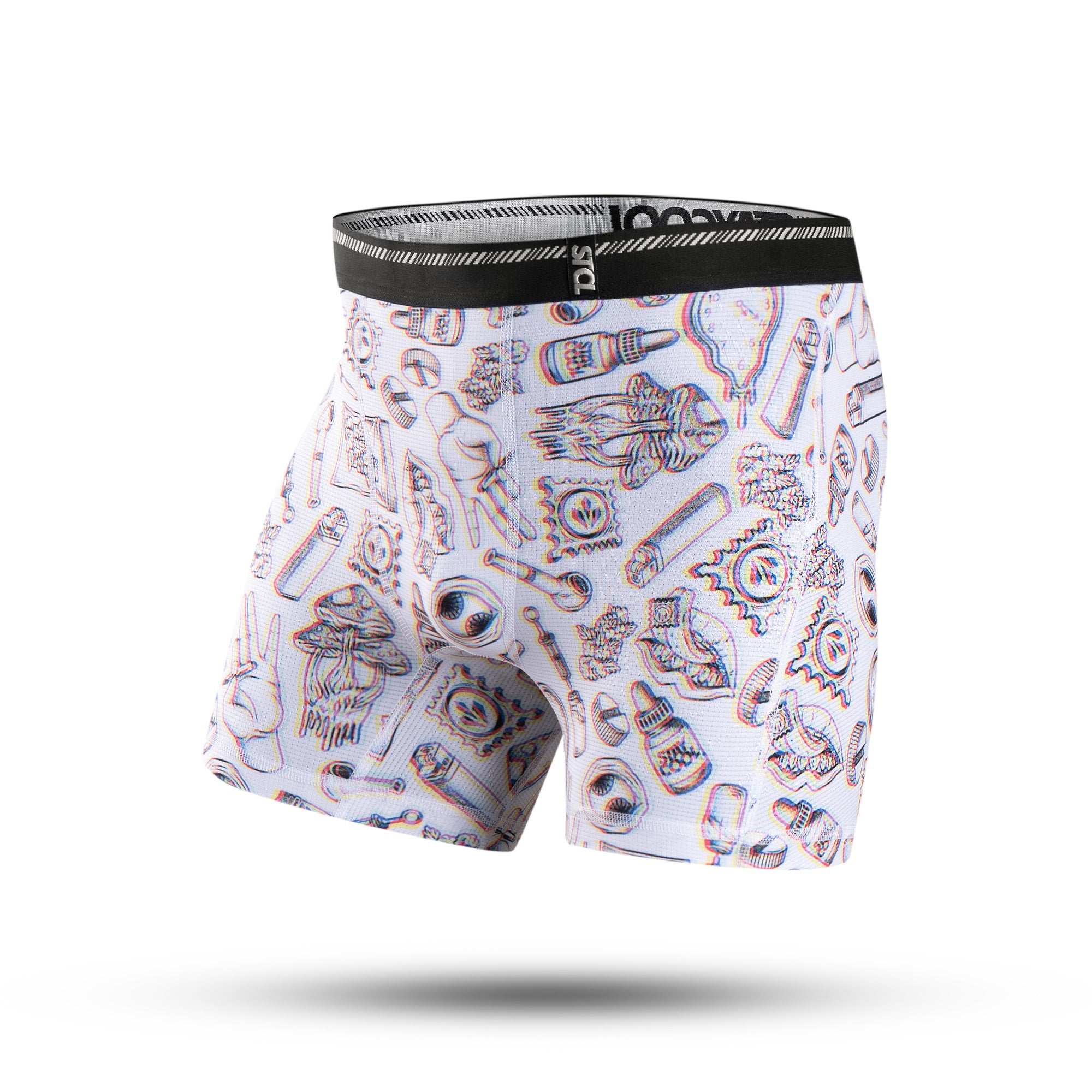 BOXER BRIEF SUPPLECOOL - TRIP WHITE