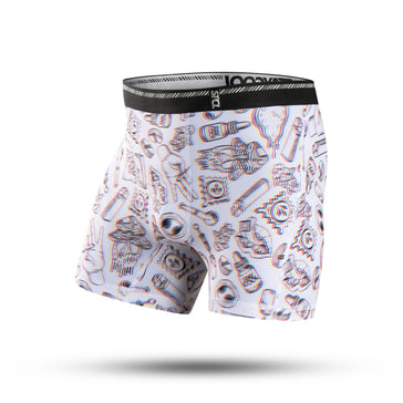 BOXER BRIEF SUPPLECOOL - TRIP WHITE