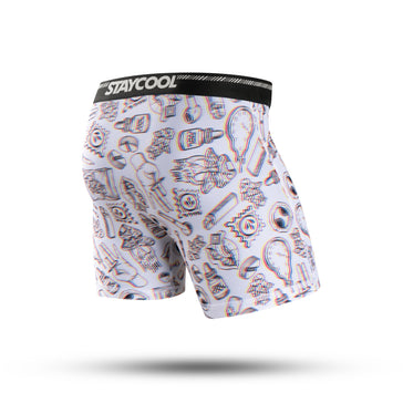 BOXER BRIEF SUPPLECOOL - TRIP WHITE