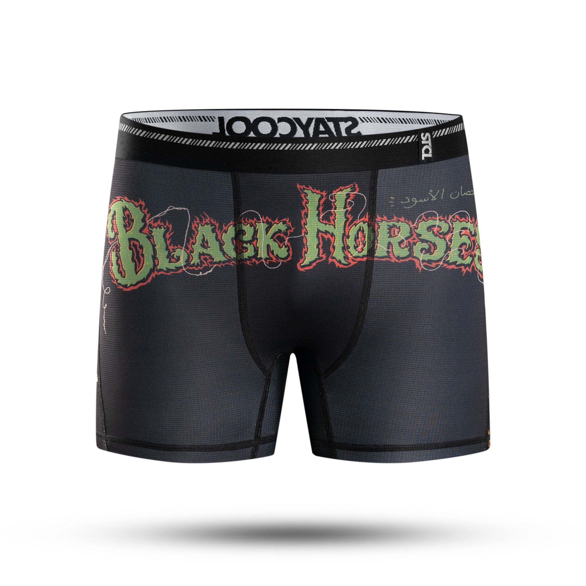 BOXER BRIEF SUPPLECOOL - STAYCOOL X BLACK HORSES GREEN GHOUL