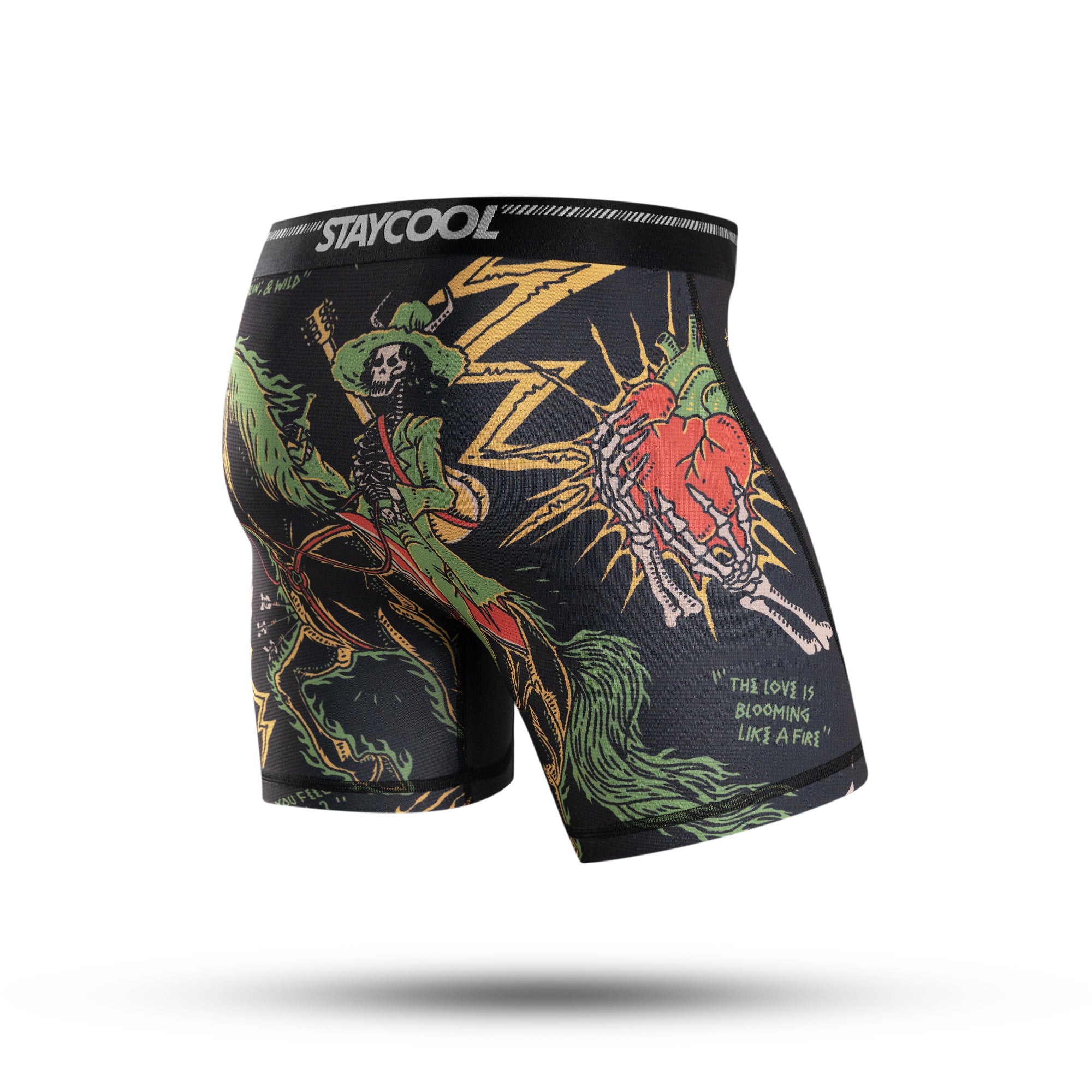 BOXER BRIEF SUPPLECOOL - STAYCOOL X BLACK HORSES GREEN GHOUL