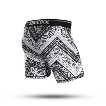 BOXER BRIEF SUPPLECOOL - GRAYSCALE BANDANA