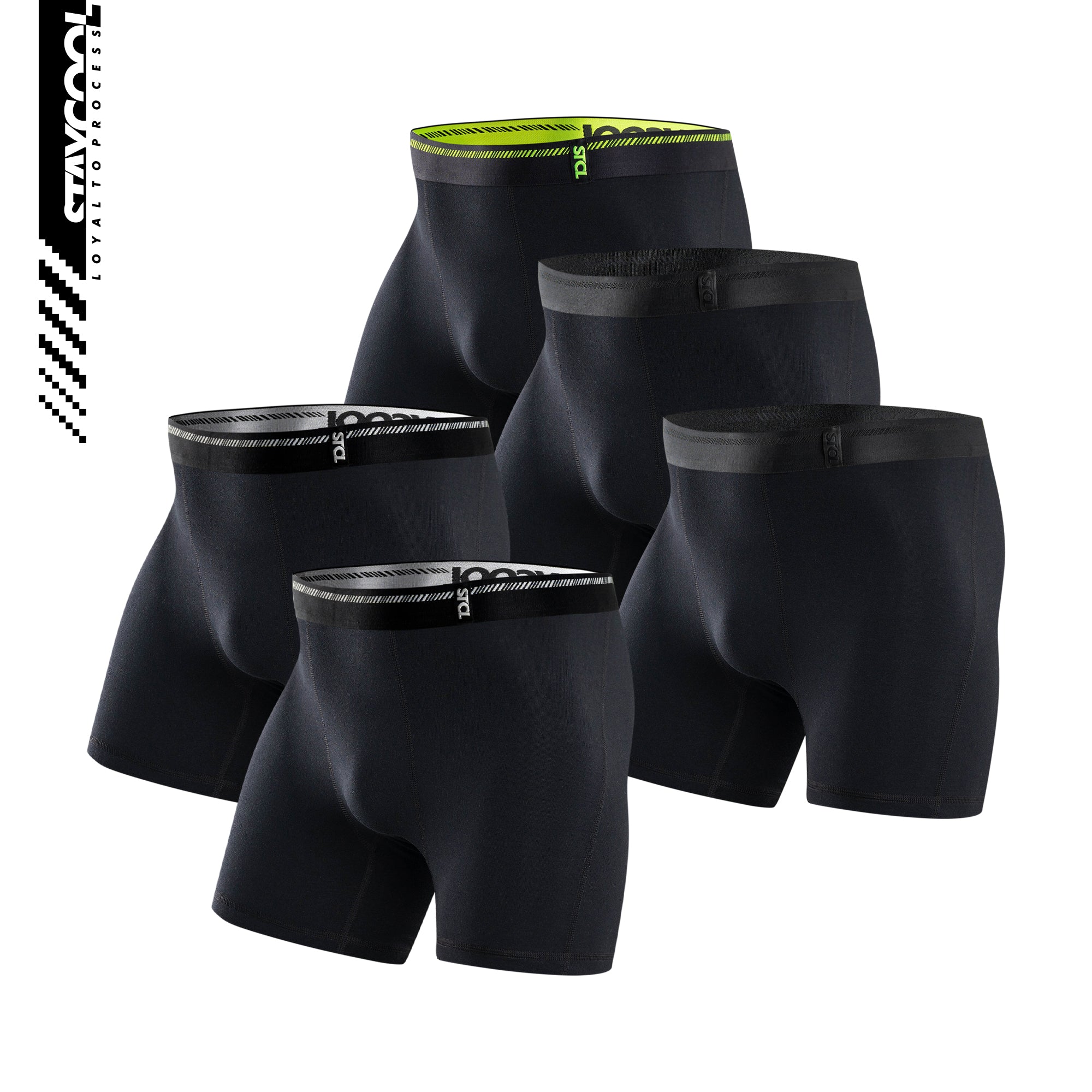 BOXER BRIEFS BASIC BLACK - 5 SET